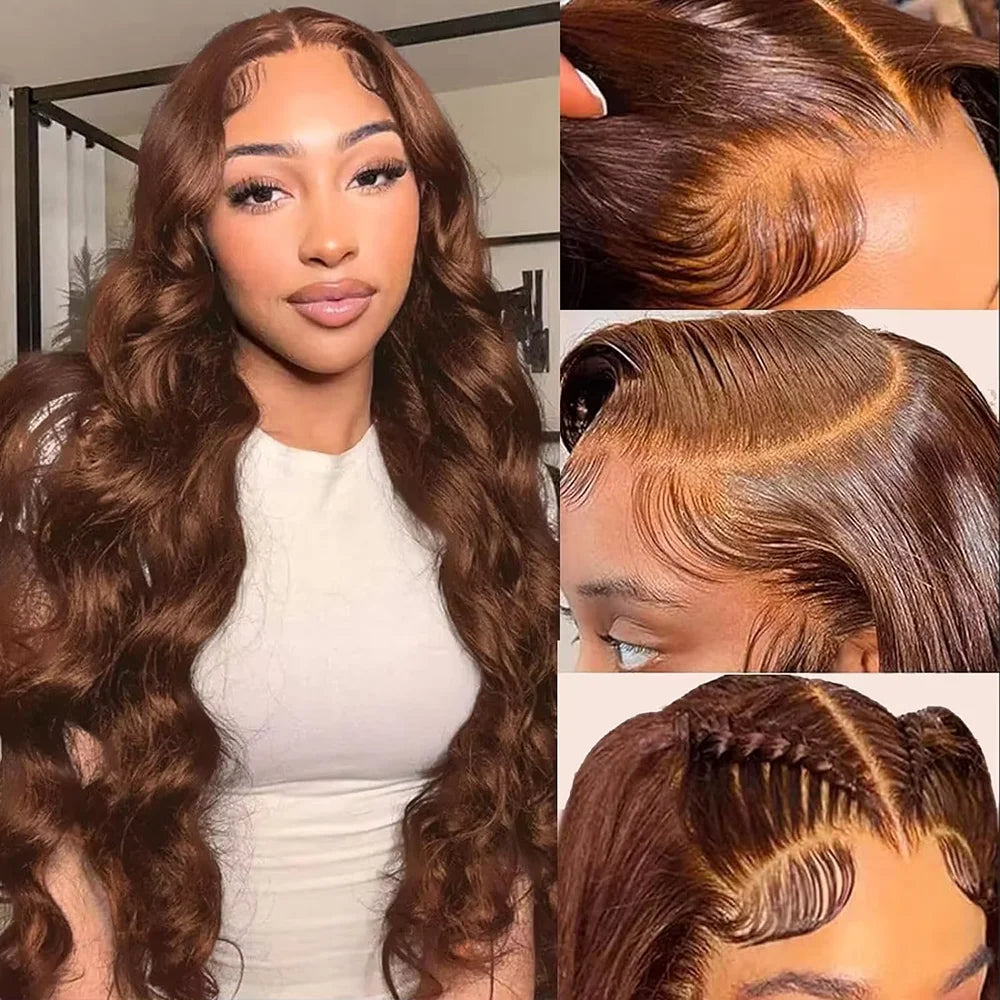 Glamorous Chocolate Brown Wave Wig