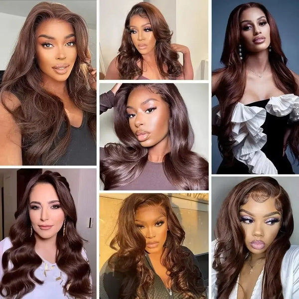 Glamorous Chocolate Brown Wave Wig
