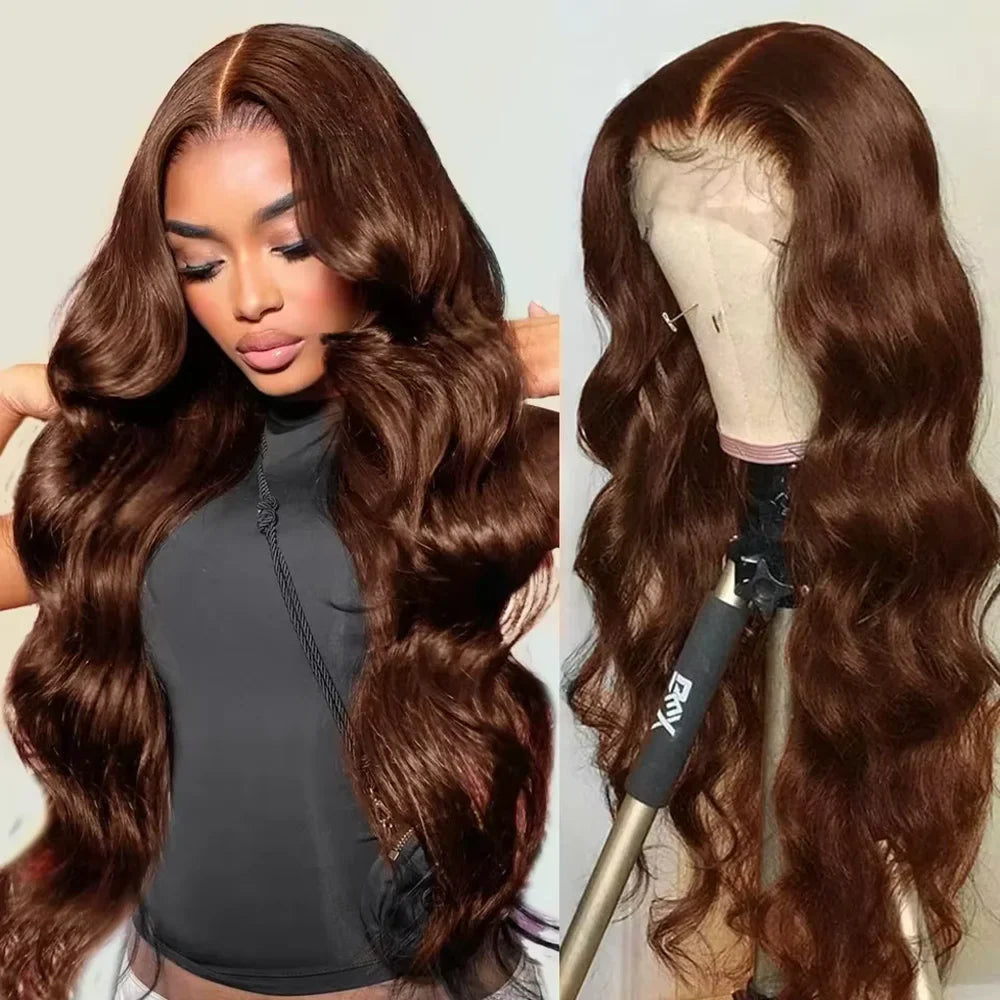 Glamorous Chocolate Brown Wave Wig