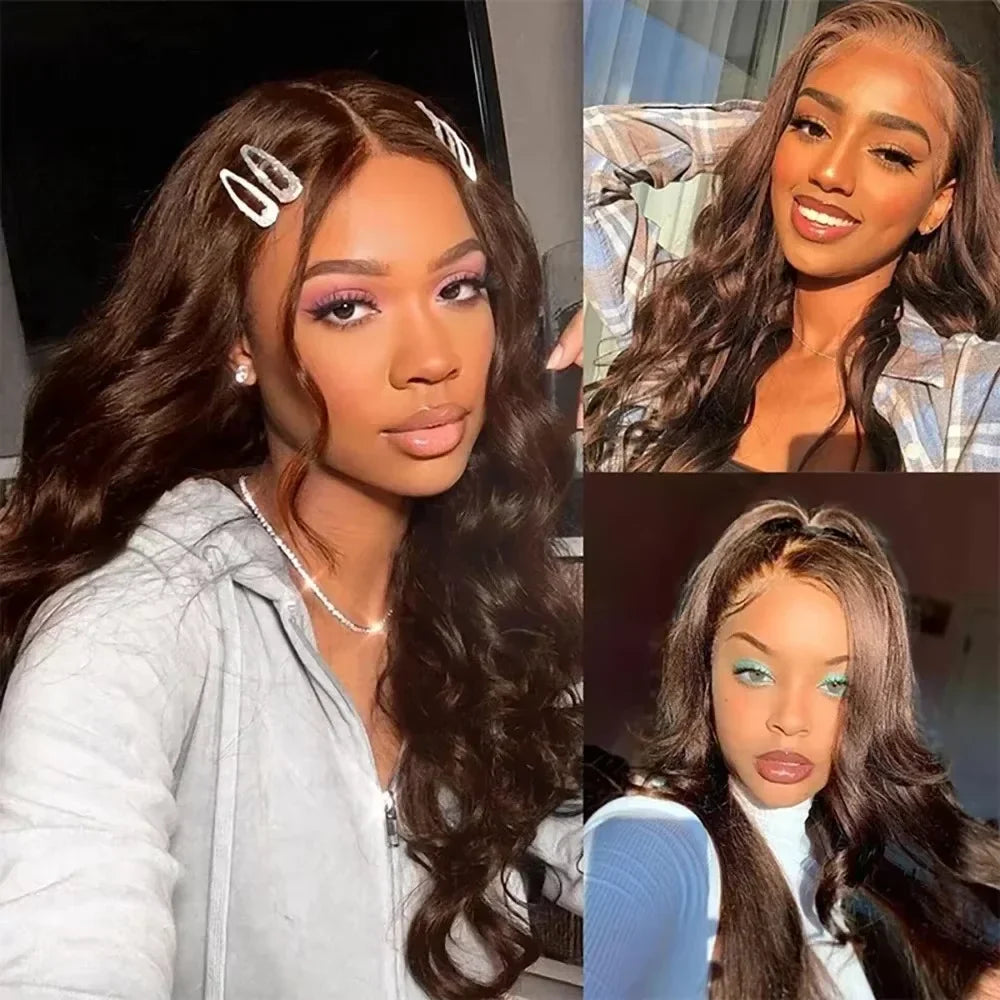 Glamorous Chocolate Brown Wave Wig