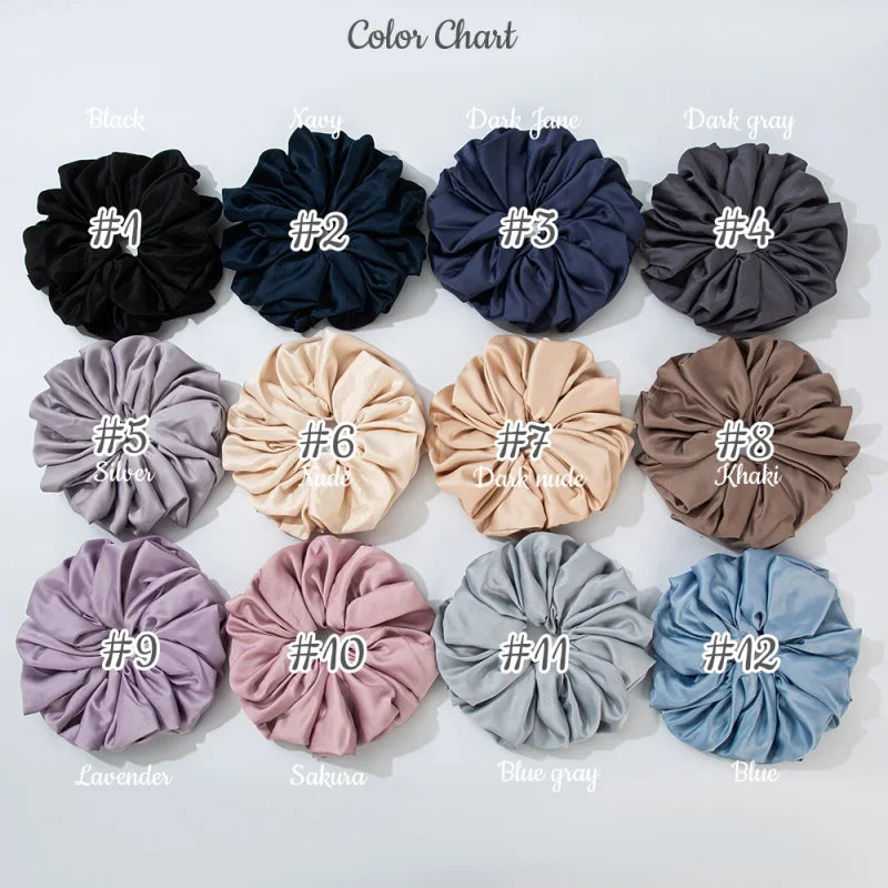 Giant Satin Hair Scrunchies